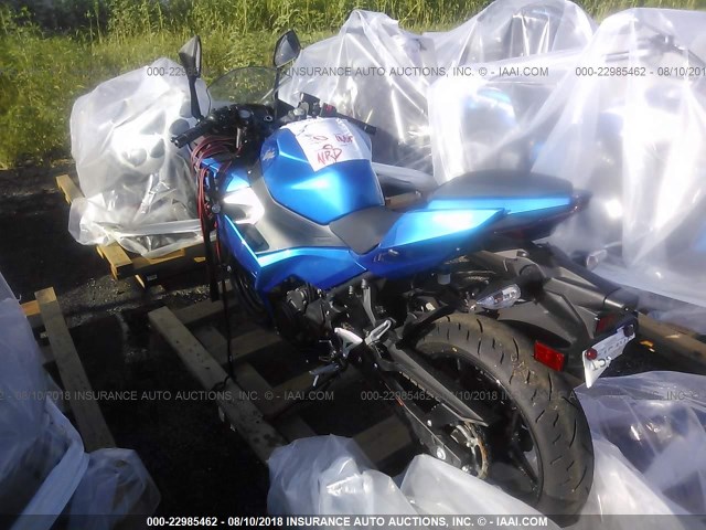 JKAEXKH1XJDA13548 - 2018 KAWASAKI EX400 BLUE photo 3