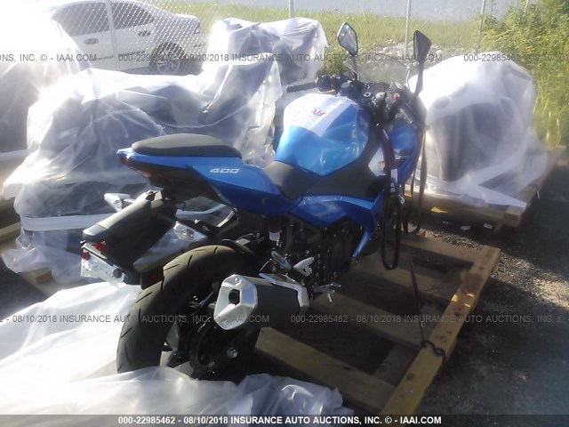 JKAEXKH1XJDA13548 - 2018 KAWASAKI EX400 BLUE photo 4