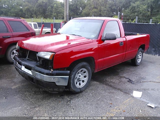 1GCEC14VX6E269370 - 2006 CHEVROLET SILVERADO C1500 RED photo 2