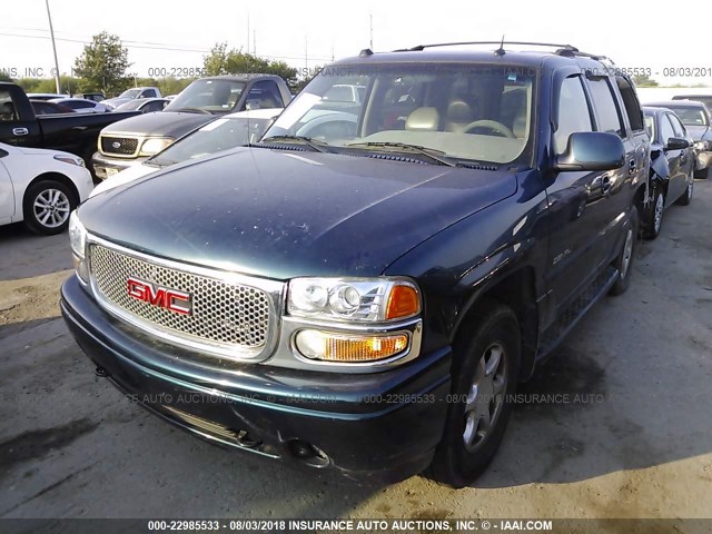 1GKEK63U75J147844 - 2005 GMC YUKON DENALI BLUE photo 2