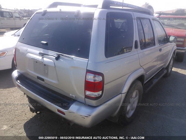 JN8DR09Y52W707129 - 2002 NISSAN PATHFINDER LE/SE SILVER photo 4