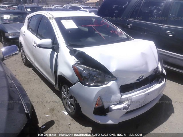 JTDKDTB30D1546514 - 2013 TOYOTA PRIUS C WHITE photo 1