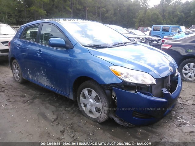 2T1KU40E89C186776 - 2009 TOYOTA COROLLA MATRIX  BLUE photo 1