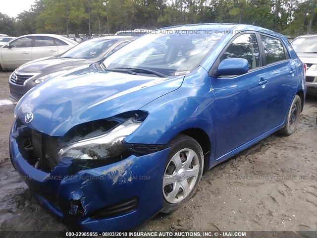 2T1KU40E89C186776 - 2009 TOYOTA COROLLA MATRIX  BLUE photo 2