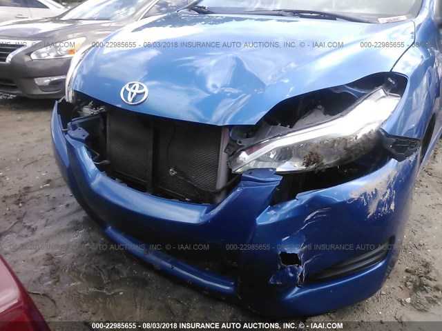 2T1KU40E89C186776 - 2009 TOYOTA COROLLA MATRIX  BLUE photo 6