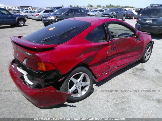 JH4DC53064S011160 - 2004 ACURA RSX TYPE-S RED photo 4