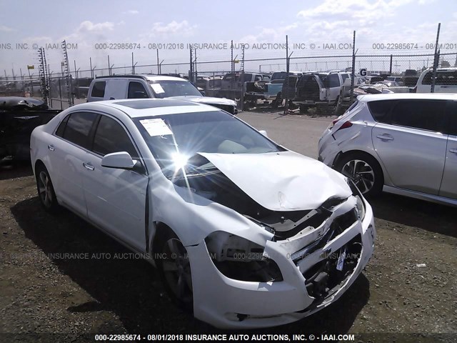 1G1ZC5E02CF117447 - 2012 CHEVROLET MALIBU 1LT WHITE photo 1