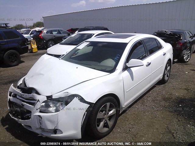 1G1ZC5E02CF117447 - 2012 CHEVROLET MALIBU 1LT WHITE photo 2