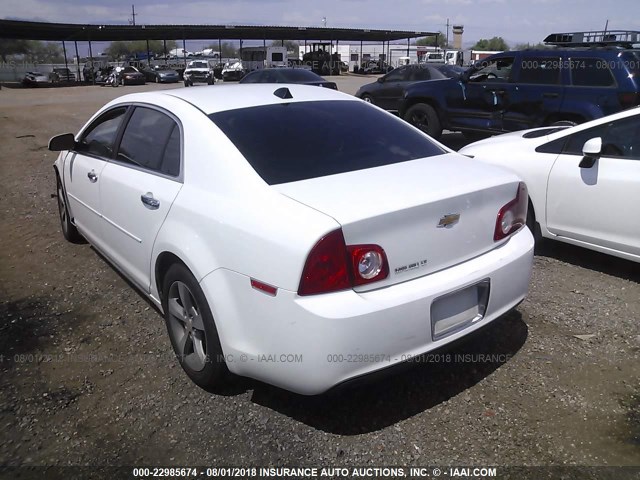 1G1ZC5E02CF117447 - 2012 CHEVROLET MALIBU 1LT WHITE photo 3