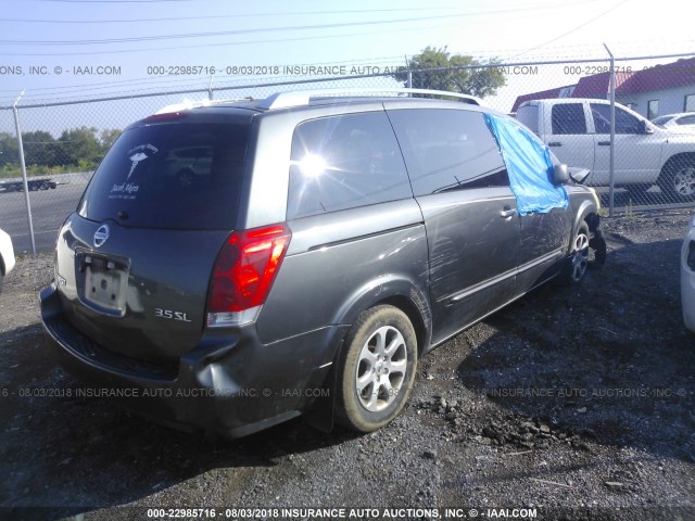 5N1BV28U87N101745 - 2007 NISSAN QUEST S/SE/SL GRAY photo 4