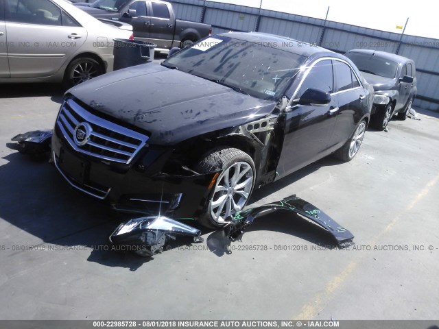 1G6AE5S38E0188318 - 2014 CADILLAC ATS PREMIUM BLACK photo 2