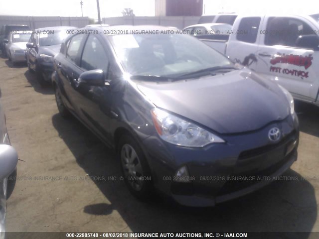 JTDKDTB39E1084827 - 2014 TOYOTA PRIUS C GRAY photo 1