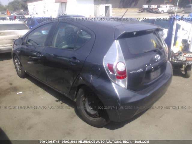 JTDKDTB39E1084827 - 2014 TOYOTA PRIUS C GRAY photo 3