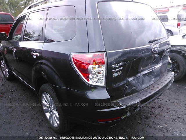 JF2SHAEC2DH434794 - 2013 SUBARU FORESTER LIMITED BLACK photo 3