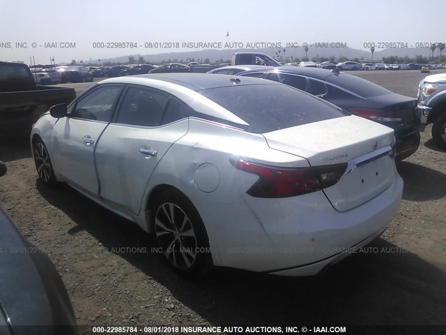 1N4AA6AP7HC435842 - 2017 NISSAN MAXIMA 3.5S/SV/SL/SR/PLAT WHITE photo 3