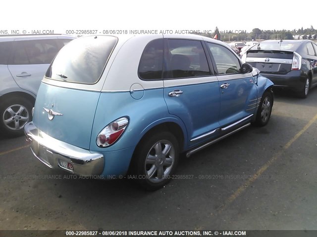 3C8FY4BB01T596190 - 2001 CHRYSLER PT CRUISER BLUE photo 4