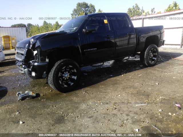 1GCPKTE72CF120528 - 2012 CHEVROLET SILVERADO K1500 LTZ BLACK photo 2