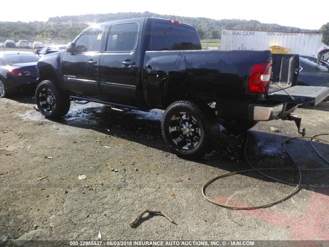 1GCPKTE72CF120528 - 2012 CHEVROLET SILVERADO K1500 LTZ BLACK photo 3