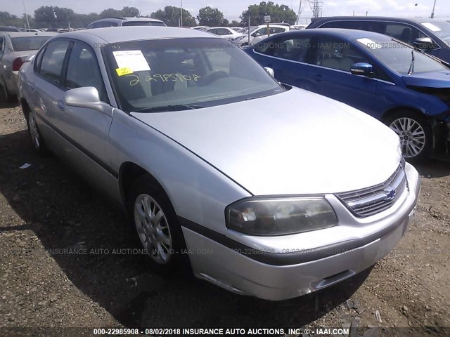 2G1WF52E239422577 - 2003 CHEVROLET IMPALA SILVER photo 1