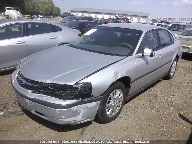 2G1WF52E239422577 - 2003 CHEVROLET IMPALA SILVER photo 2