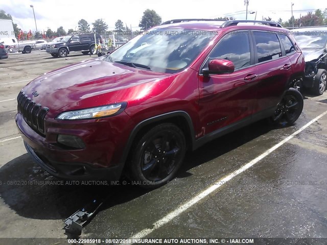 1C4PJLDB4GW323855 - 2016 JEEP CHEROKEE LIMITED BURGUNDY photo 2