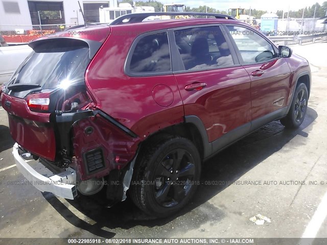 1C4PJLDB4GW323855 - 2016 JEEP CHEROKEE LIMITED BURGUNDY photo 4