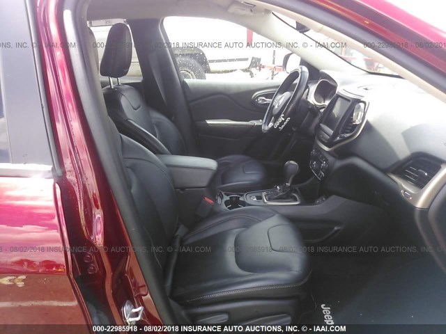 1C4PJLDB4GW323855 - 2016 JEEP CHEROKEE LIMITED BURGUNDY photo 5