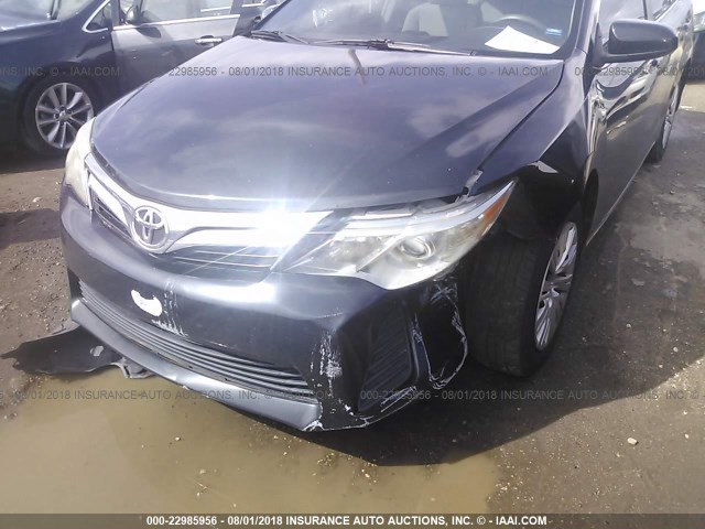 4T1BF1FKXCU026832 - 2012 TOYOTA CAMRY SE/LE/XLE BLACK photo 6