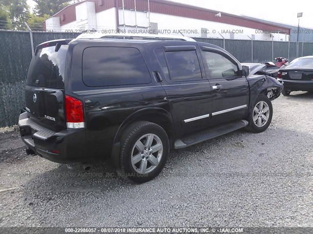 5N1AA0NE9AN620299 - 2010 NISSAN ARMADA PLATINUM BLACK photo 4