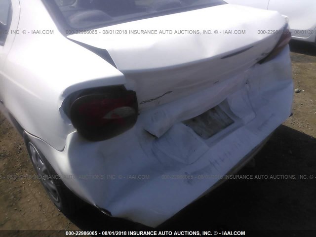 1B3ES26C14D588147 - 2004 DODGE NEON SE WHITE photo 6