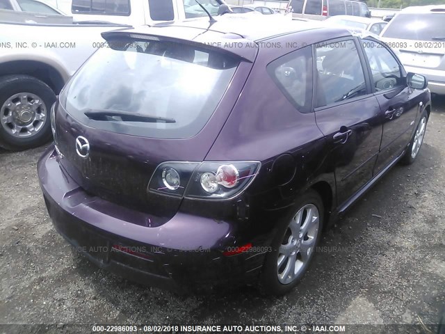 JM1BK343071668183 - 2007 MAZDA 3 HATCHBACK PURPLE photo 4