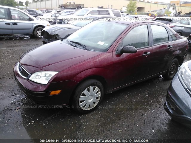 1FAFP34N67W194334 - 2007 FORD FOCUS ZX4/S/SE/SES წითელი ფოტო 2