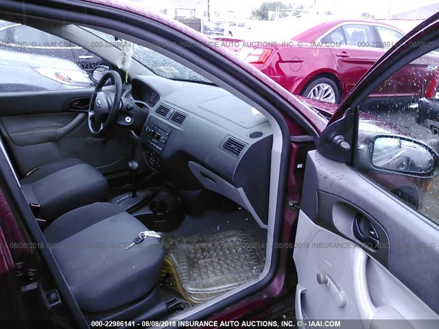 1FAFP34N67W194334 - 2007 FORD FOCUS ZX4/S/SE/SES წითელი ფოტო 5