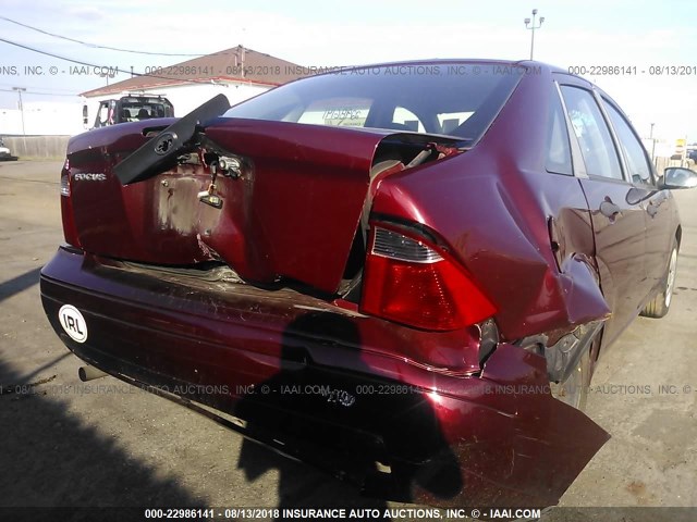 1FAFP34N67W194334 - 2007 FORD FOCUS ZX4/S/SE/SES წითელი ფოტო 6