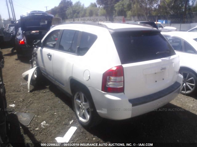 1J8FT57WX7D222744 - 2007 JEEP COMPASS LIMITED WHITE photo 3