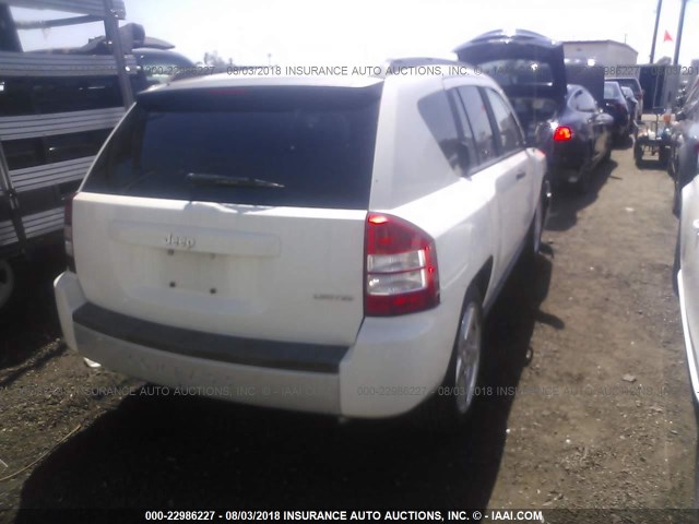 1J8FT57WX7D222744 - 2007 JEEP COMPASS LIMITED WHITE photo 4