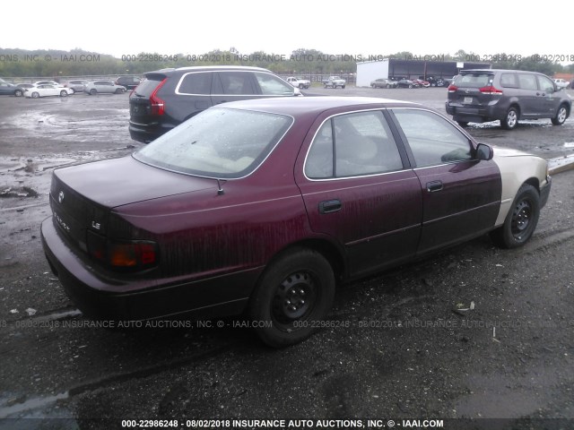 4T1BG12K9TU685777 - 1996 TOYOTA CAMRY DX/LE/XLE MAROON photo 4