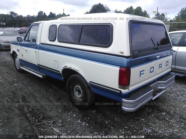 2FTDF15N4JCA90676 - 1988 FORD F150 BLUE photo 3