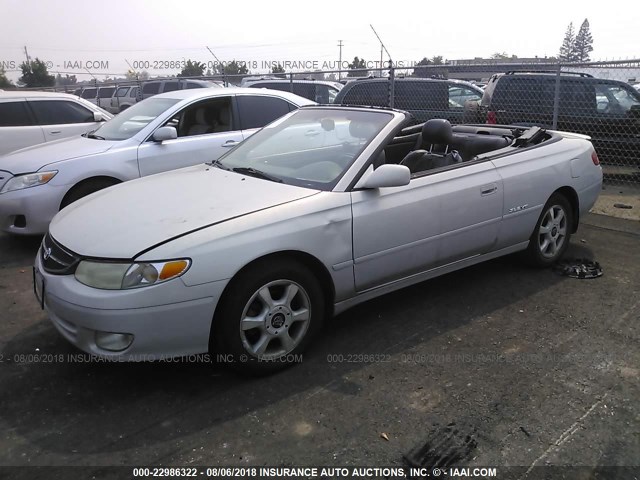 2T1FF28P91C465809 - 2001 TOYOTA CAMRY SOLARA SE/SLE SILVER photo 2