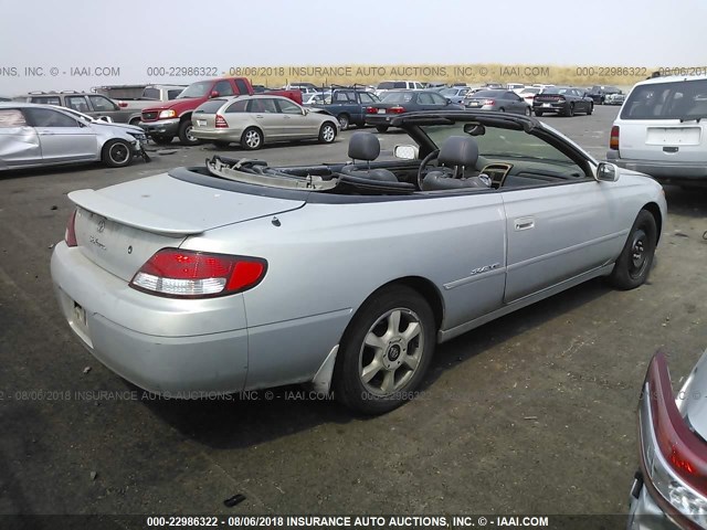 2T1FF28P91C465809 - 2001 TOYOTA CAMRY SOLARA SE/SLE SILVER photo 4