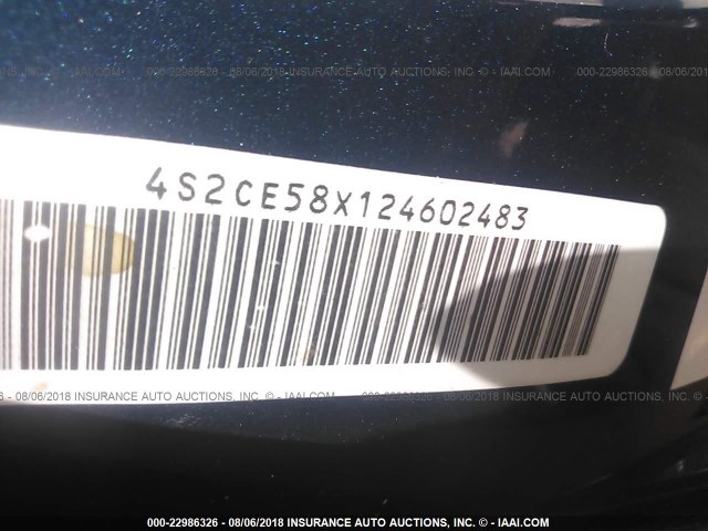 4S2CE58X124602483 - 2002 ISUZU AXIOM XS Mavi foto 9