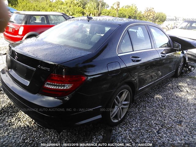 WDDGF8AB2DR290230 - 2013 MERCEDES-BENZ C 300 4MATIC BLACK photo 4