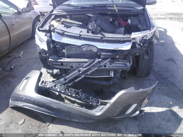 2FMDK3JC1DBB01764 - 2013 FORD EDGE SEL GRAY photo 6