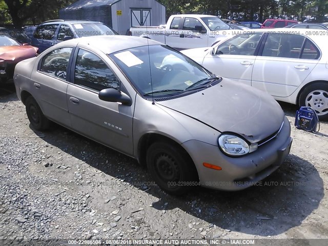 1B3ES46CXYD810637 - 2000 DODGE NEON ES GOLD photo 1