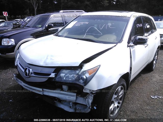 2HNYD28218H502039 - 2008 ACURA MDX WHITE photo 6