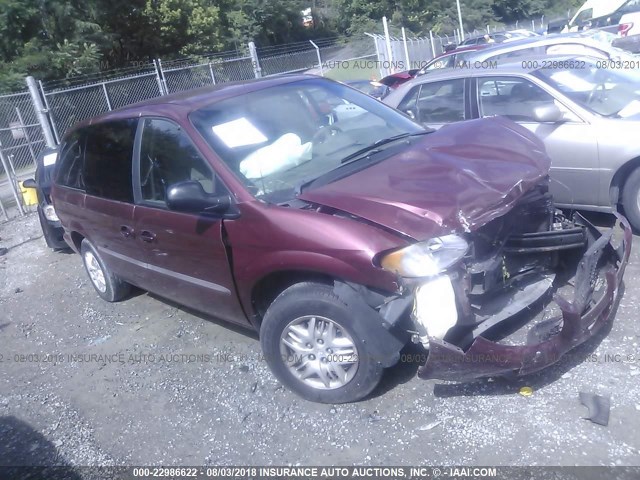 2B4GP44352R789533 - 2002 DODGE GRAND CARAVAN SPORT MAROON photo 1