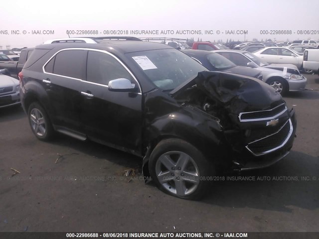 2GNFLHE36E6373312 - 2014 CHEVROLET EQUINOX LTZ BLACK photo 1