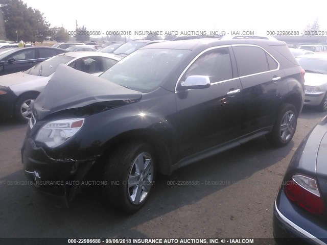 2GNFLHE36E6373312 - 2014 CHEVROLET EQUINOX LTZ BLACK photo 2