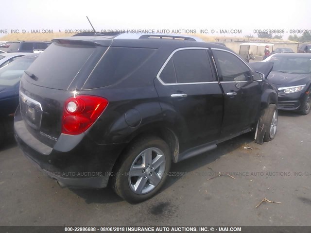 2GNFLHE36E6373312 - 2014 CHEVROLET EQUINOX LTZ BLACK photo 4