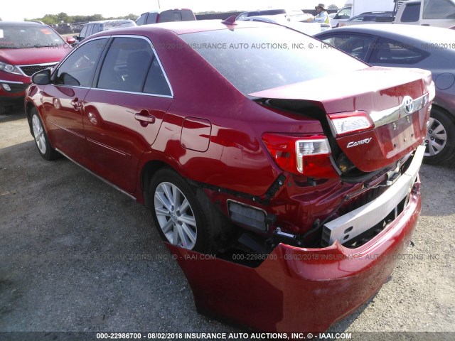 4T1BD1FK7EU128677 - 2014 TOYOTA CAMRY HYBRID/LE/XLE RED photo 3